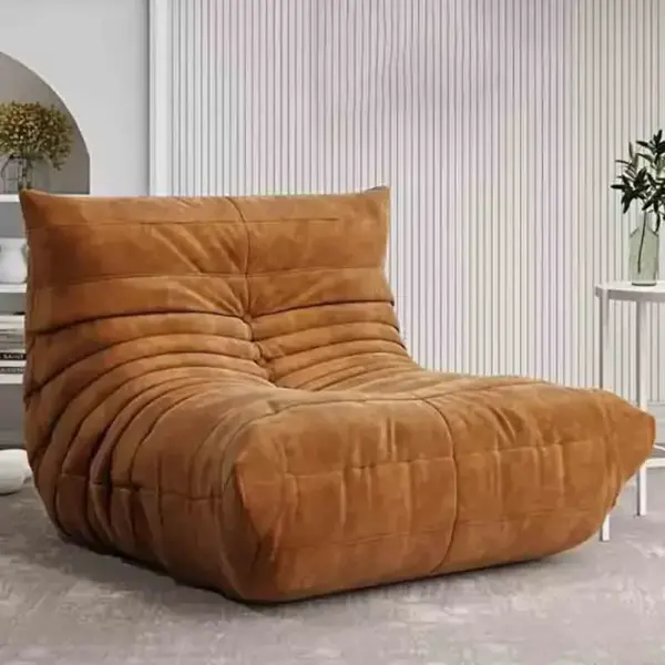Fauteuil pouf pour adultes, canapé souple pour salon, canapé de sol sans accoudoirs pour coin salon de lecture d'appartement