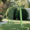 Arche de jardin extra haute de 7,5 pieds avec treillis et filet, en acier revêtu de polyéthylène, pour plantes grimpantes, légumes, pergola extérieure