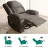 Canapé inclinable Comanlai avec repose-pieds, fauteuil de massage électrique avec 8 points de massage 160 °   Fauteuil pivotant relaxant pour personnes âgées