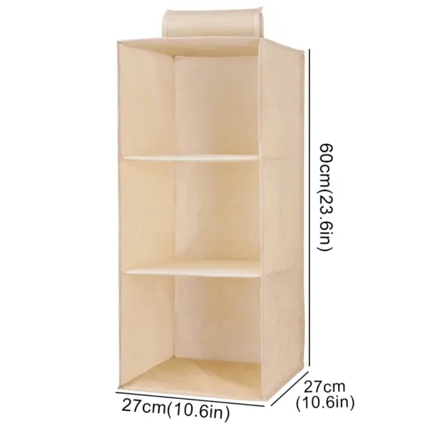 Sac de rangement suspendu en coton et lin, Style tiroir, boîte de rangement de garde-robe, support organisateur de vêtements, étagère de rangement suspendue pliable