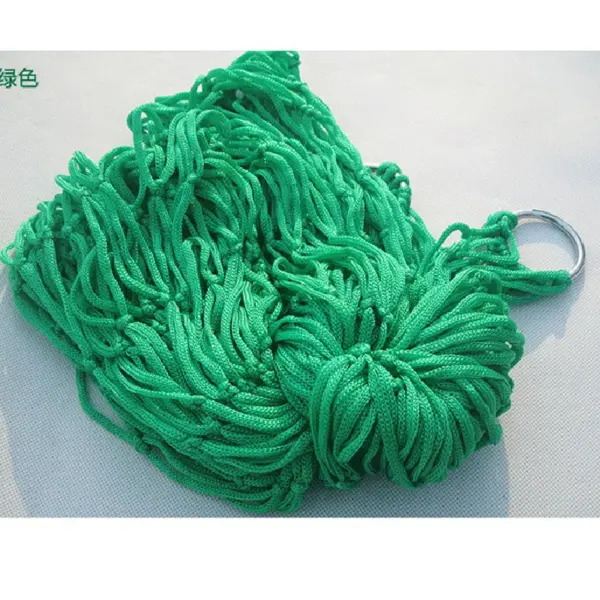 Hamac de camping en nylon, filet portable, sangles d'arbre, simple ou double maille, pour l'extérieur, la randonnée et les voyages