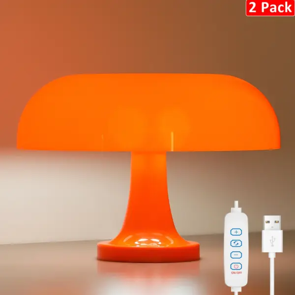 Lampe de Table champignon classique lampe de Table d'art Bauhaus moderne lampe de chevet de chambre lampe de Table décorative Orange de créateur danois