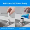 Distributeur de savon liquide pour évier de cuisine, pompe en acier inoxydable 350ML 500ML, bouteille de savon liquide, support d'évier, distributeur de savon à pression manuelle