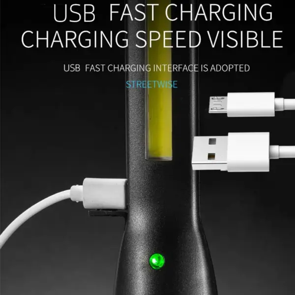 Lampes de travail COB portables avec lampe torche LED rechargeable magnétique, gradation progressive portable, lampes de réparation automobile d'urgence