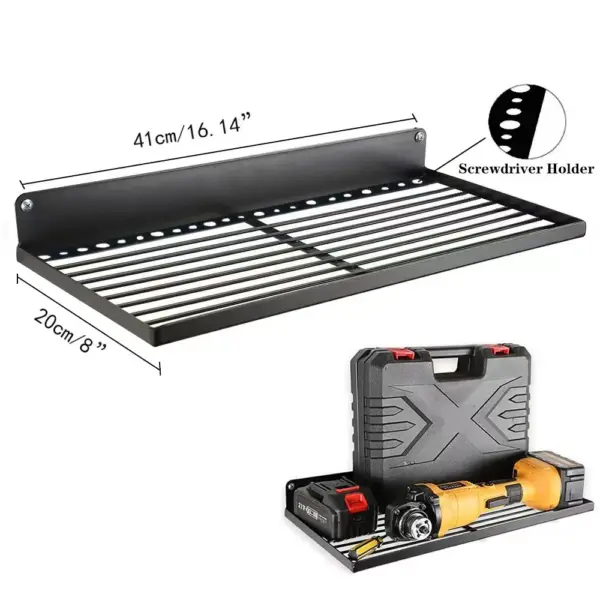 Support mural pour outils électriques en métal – Panneau perforé robuste pour garage et atelier