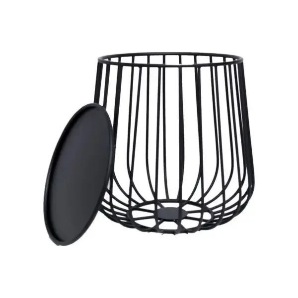 Table basse industrielle nordique Tables rondes en métal pour petits espaces Table d'appoint moderne cadre en fer meubles de salon minimalistes