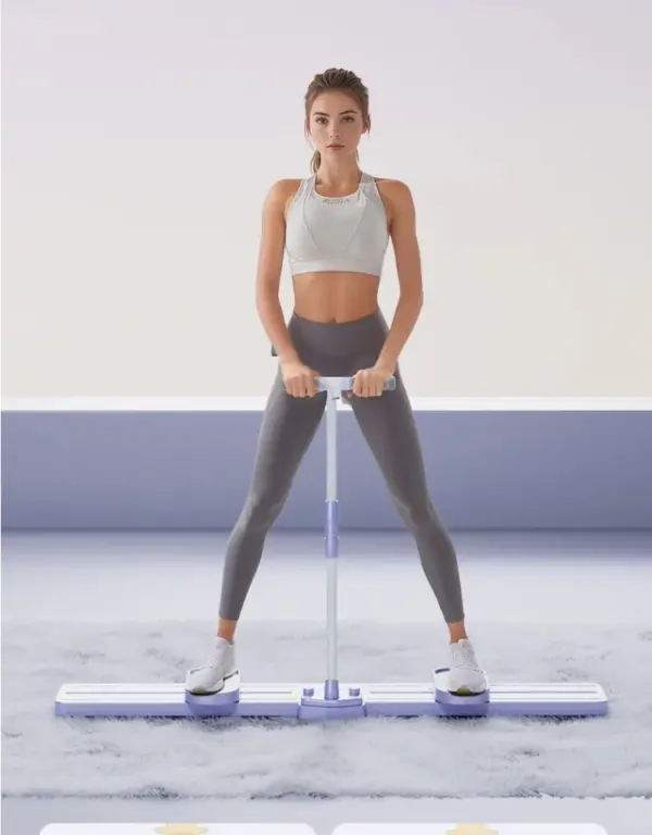 Machine de Ski pliable 3 en 1 avec mains courantes, planeur à genoux pour abducteur de cuisses, pour gymnastique à domicile, entraînement complet du corps, Fitness