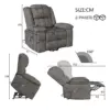 Canapé inclinable Comanlai avec repose-pieds, fauteuil de massage électrique avec 8 points de massage 160 °   Fauteuil pivotant relaxant pour personnes âgées