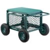 Siège de Jardin Roulant avec Roues – Chariot de Jardin Métal 400 kg avec Rangement Intégré