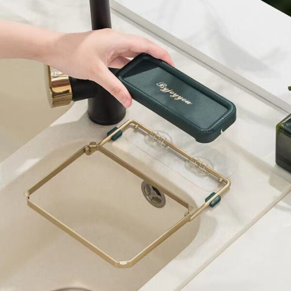 Filtre d’évier avec ventouses – Support pliable pour déchets alimentaires