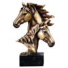Statue Cheval en Résine Effet Bronze – Sculpture Décorative Style Européen pour Salon