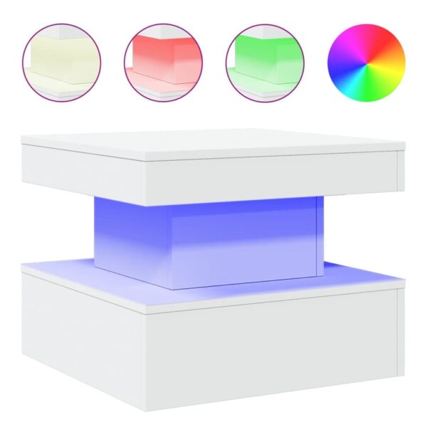 Table Basse Moderne avec Éclairage LED – Design Contemporain, 50×50 ou 90×50 cm
