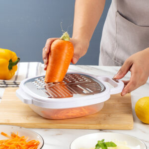 Râpe multifonction en acier inoxydable – Coupe-légumes compacte pour cuisine