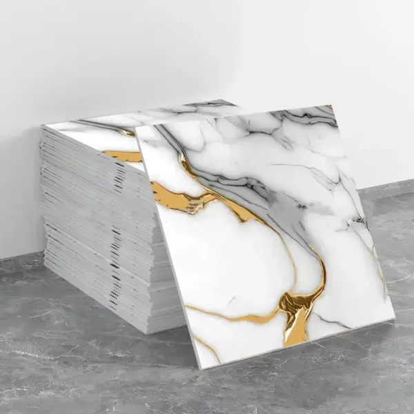 Carreaux adhésifs effet marbre 3D imperméables – Lot de 10 à 50 pièces pour décoration murale